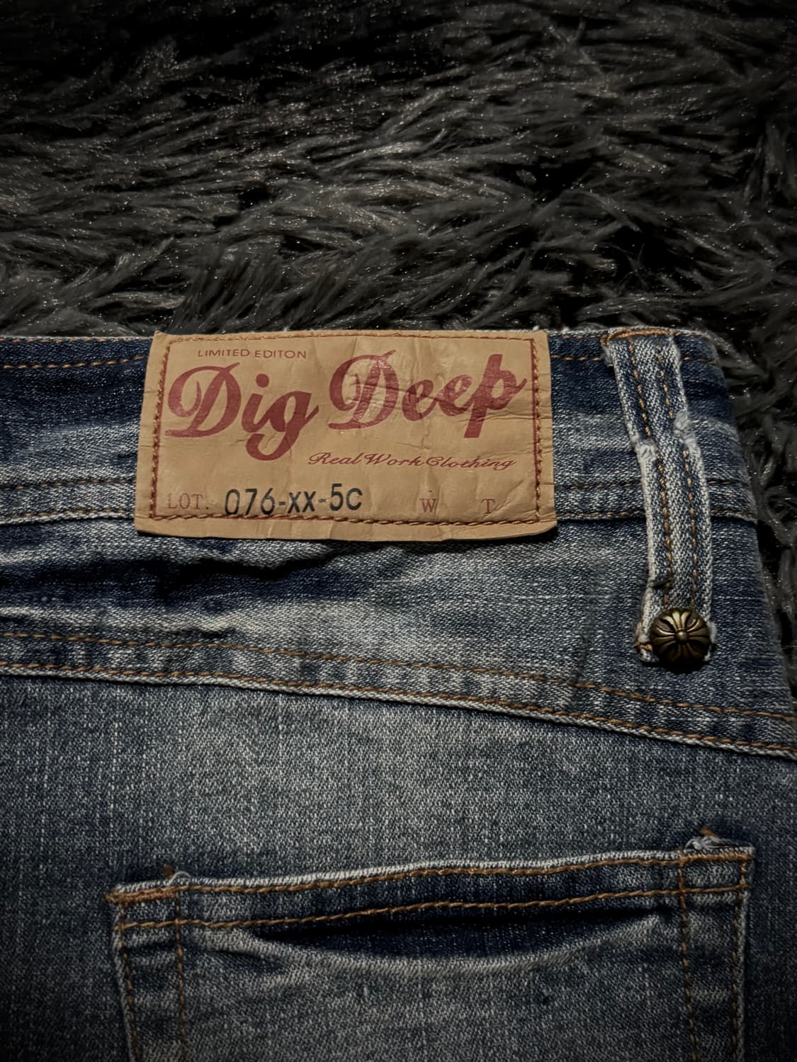 DIG DEEP 지퍼 스터드 브론즈 버튼 데님 숏 스커트 팬츠 상품이미지9