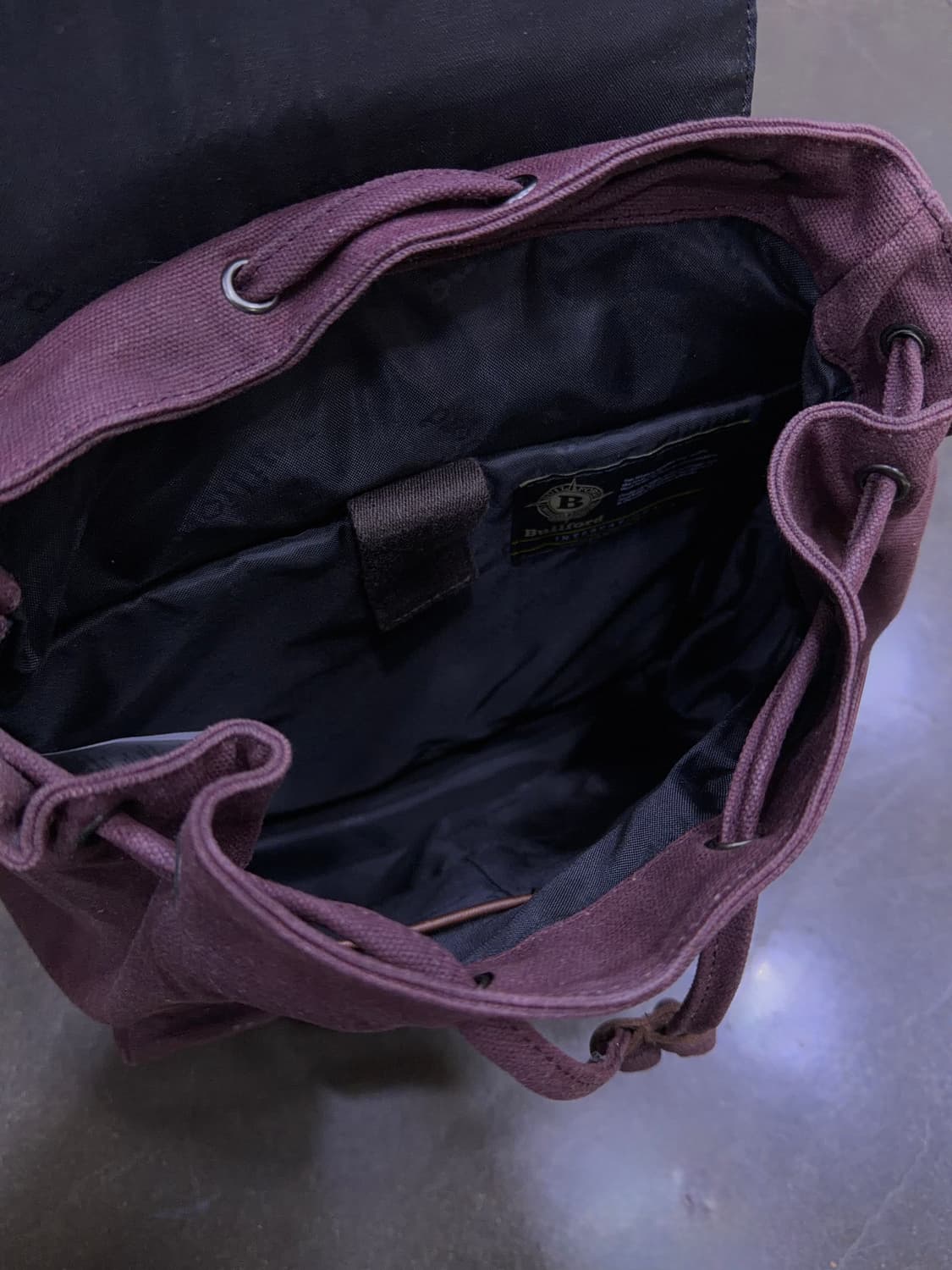 Builford 빌포드 스탠다드 왁스 캔버스 오일 레더 백팩 버건디 상품이미지8