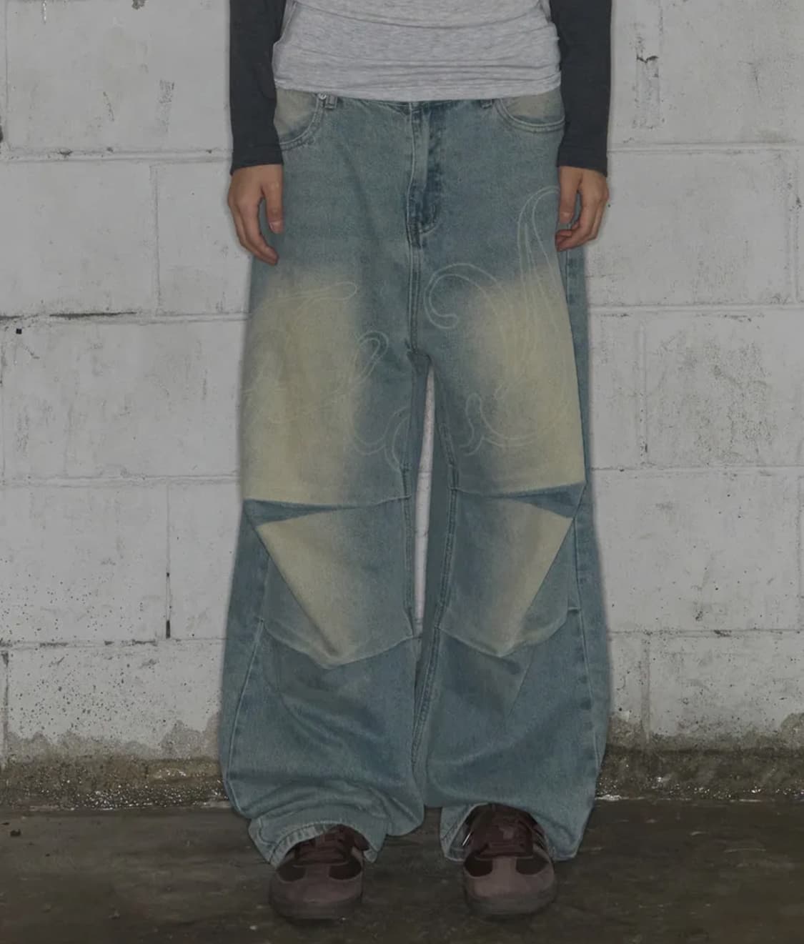 팬시클럽 엔젤 빈티지 워싱 핀턱팬츠 (택포) 상품이미지2