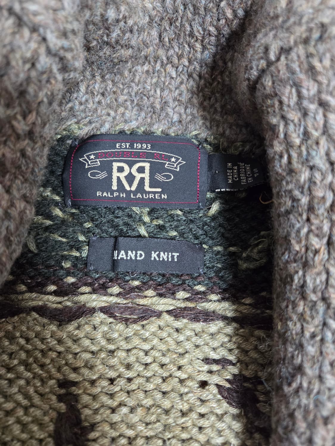 RRL 더블알엘 핸드소운 숄카라 가디건 상품이미지3