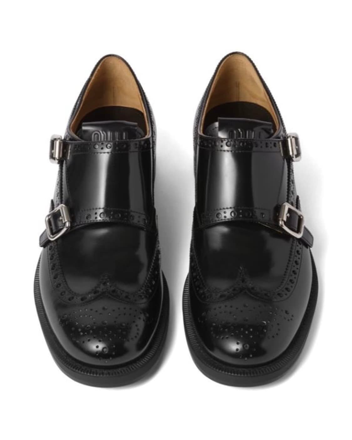 미우미우 처치스 몽크 브로그 블랙 상품이미지1