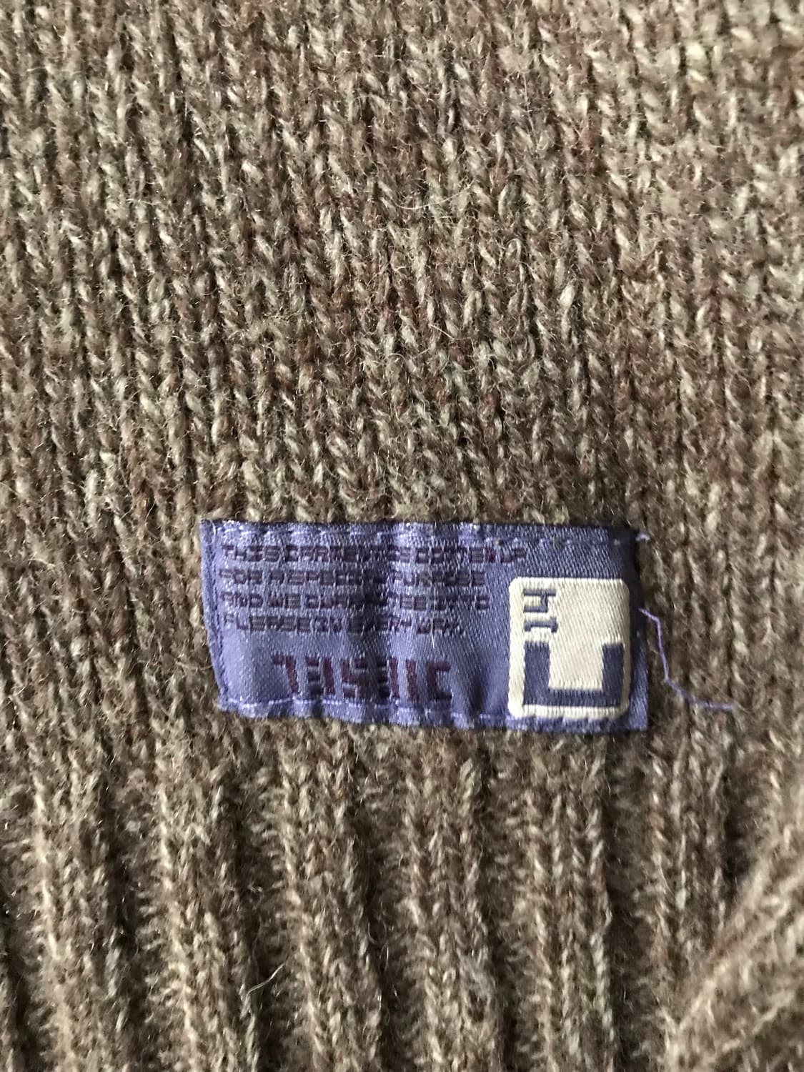 디젤 카키브라운 보카시 하이넥 니트집업 상품이미지8