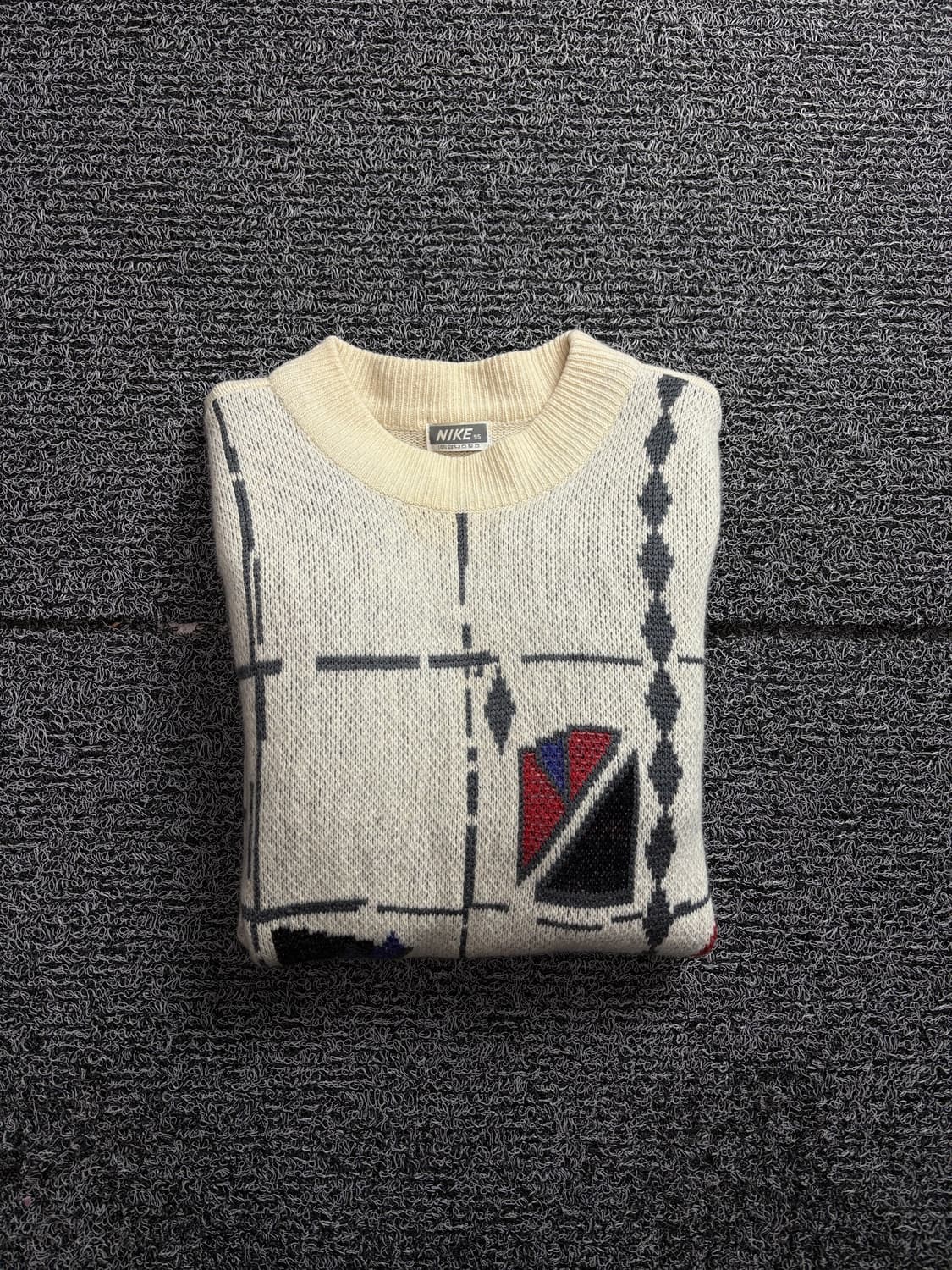 90s 나이키 올드스쿨 패턴 반폴라 니트 2532 상품이미지1
