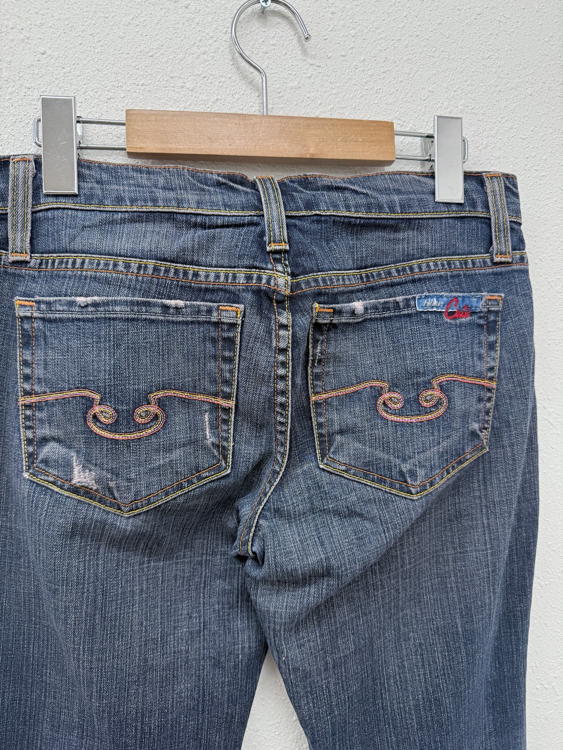 빈티지 Blue Cult 로우라이즈 데님 부츠컷 팬츠 상품이미지4