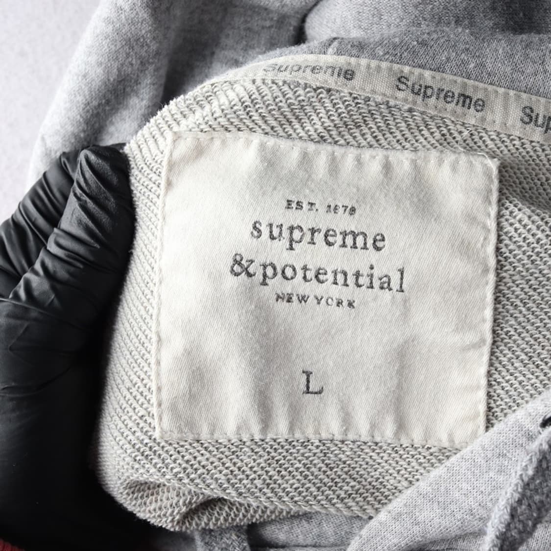 슈프림&포텐셜 후드티 L 상품이미지5