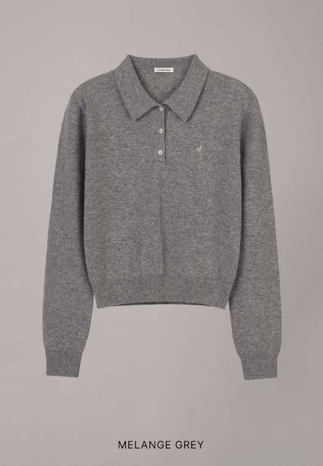 오버듀플레어 오브 카라 니트 멜란지 그레이 상품이미지2
