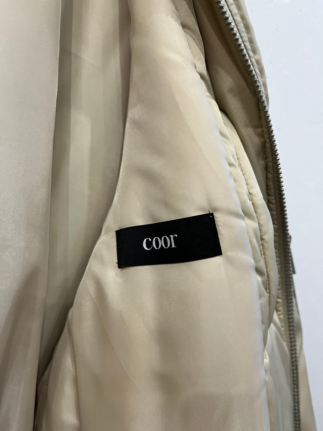 COOR 쿠어 오버핏 MA-1 플라이트 자켓 크림베이지 M 상품이미지4