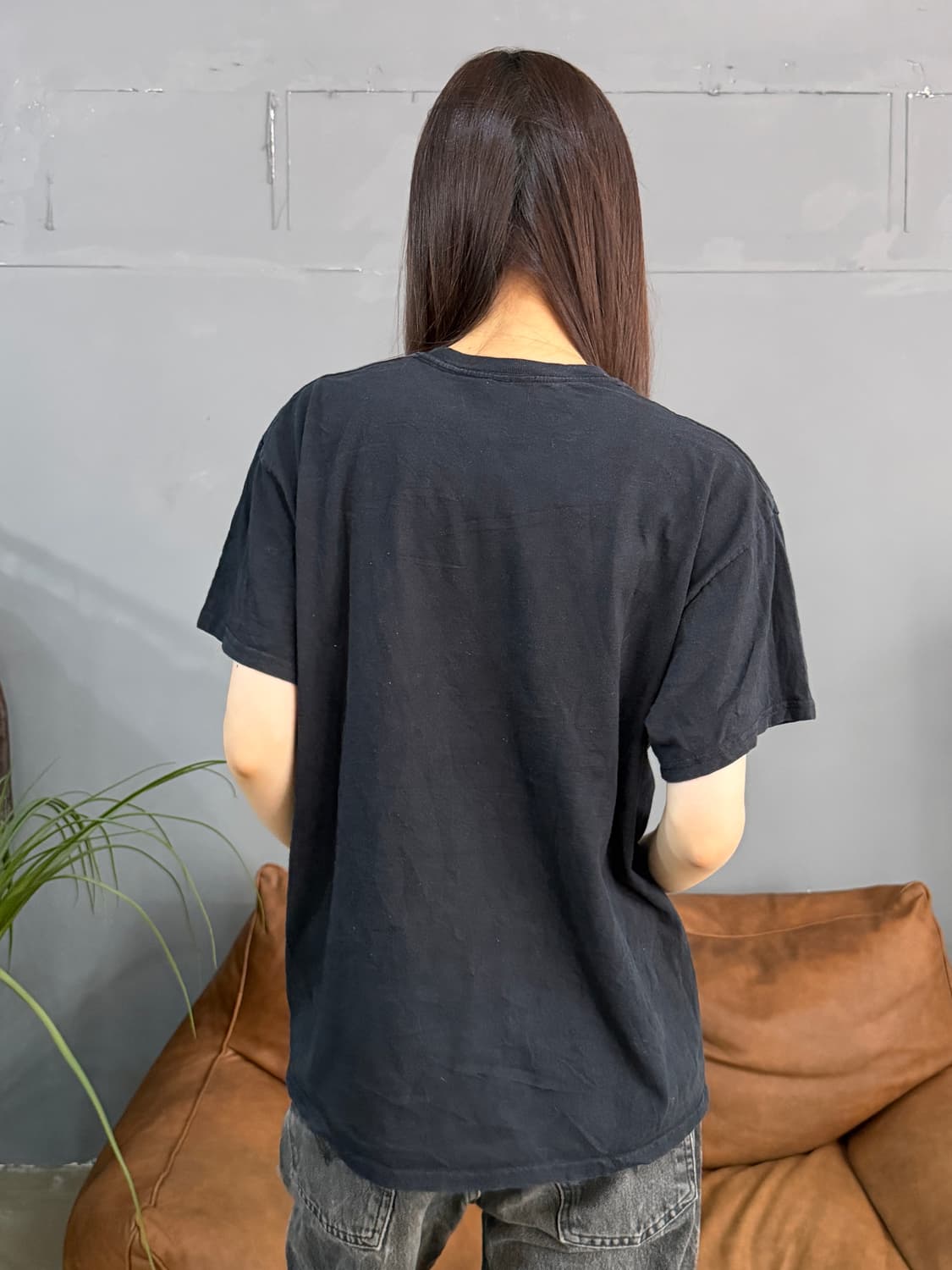 00’s 빈티지 블랙 쓰래셔 로고 프린팅 반팔티 상품이미지4