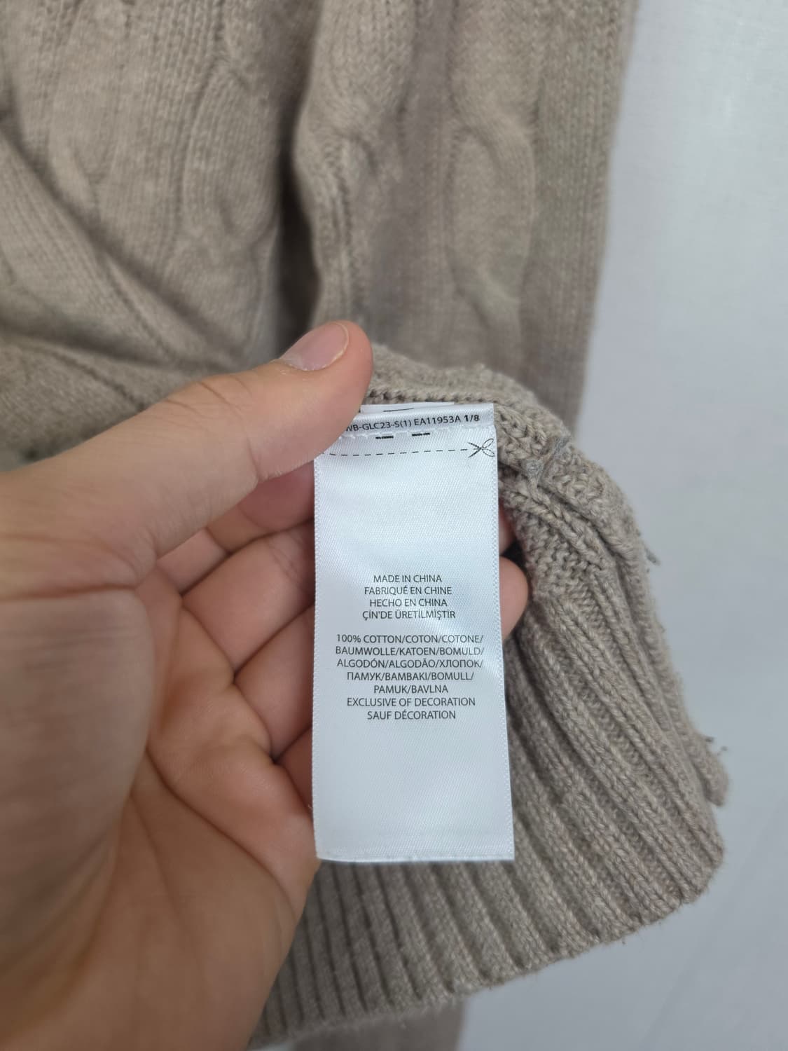 폴로랄프로렌 코튼 케이블 니트 M 상품이미지4