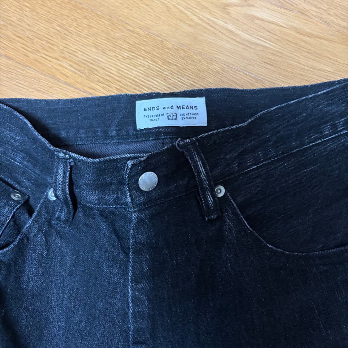 ends and means 5p 데님 워시드블랙 상품이미지2