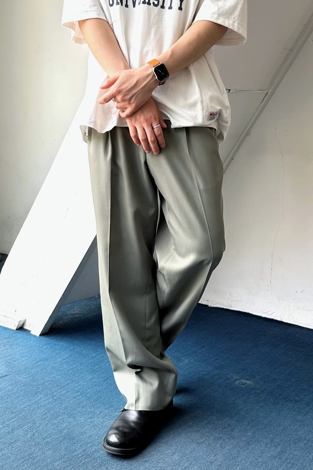 Tropical poly 2 pleats trouser 상품이미지5