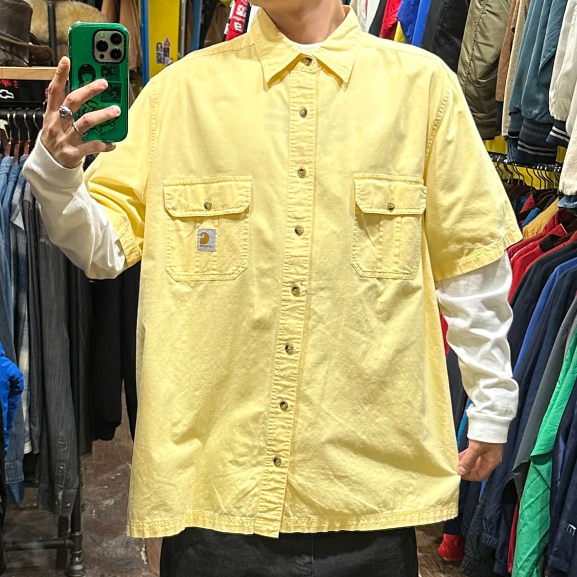 [HI] 칼하트 반팔셔츠 옐로우 상품이미지2