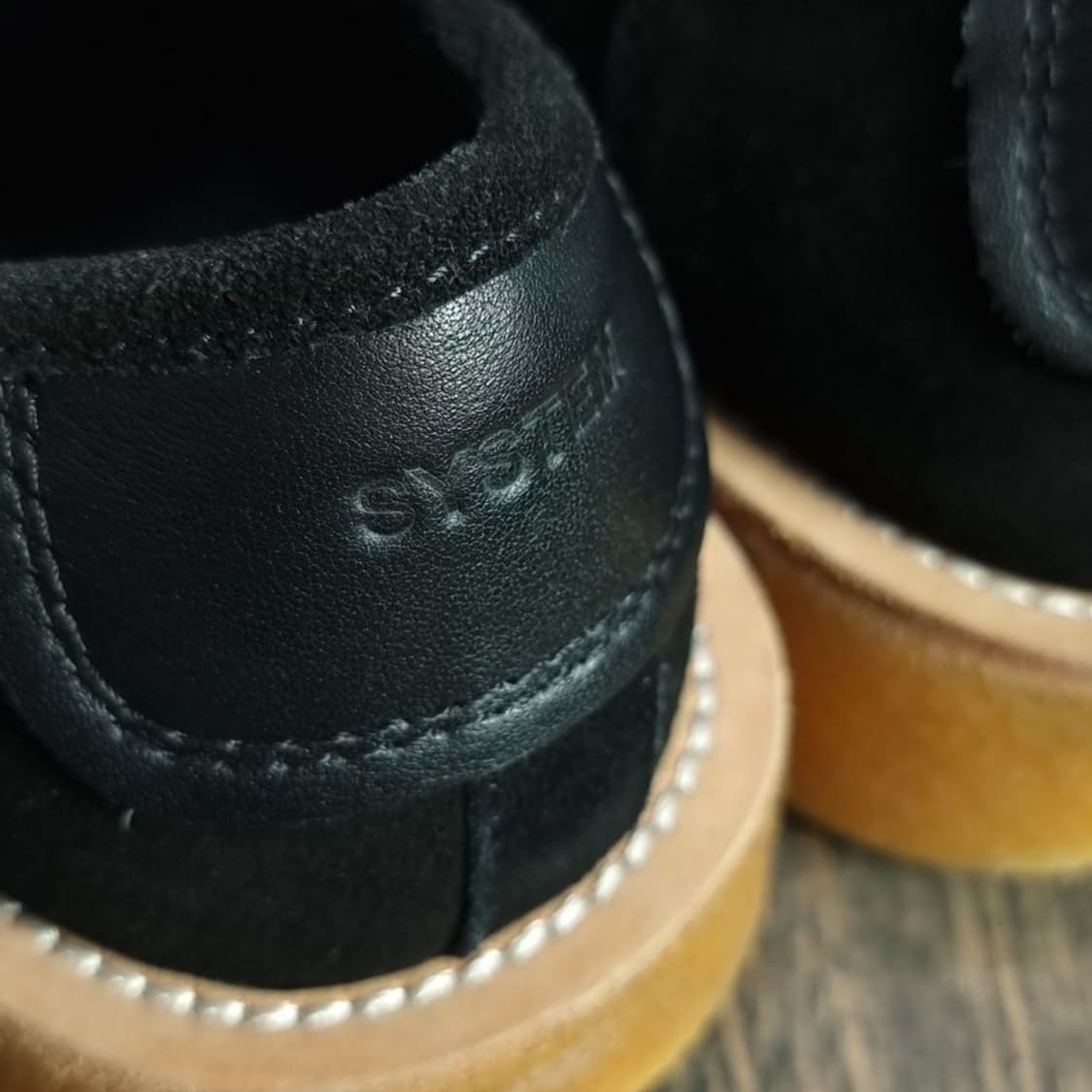 [시스템옴므] 크레페솔 스웨이드 모카 슈즈 블랙 M18158 상품이미지8