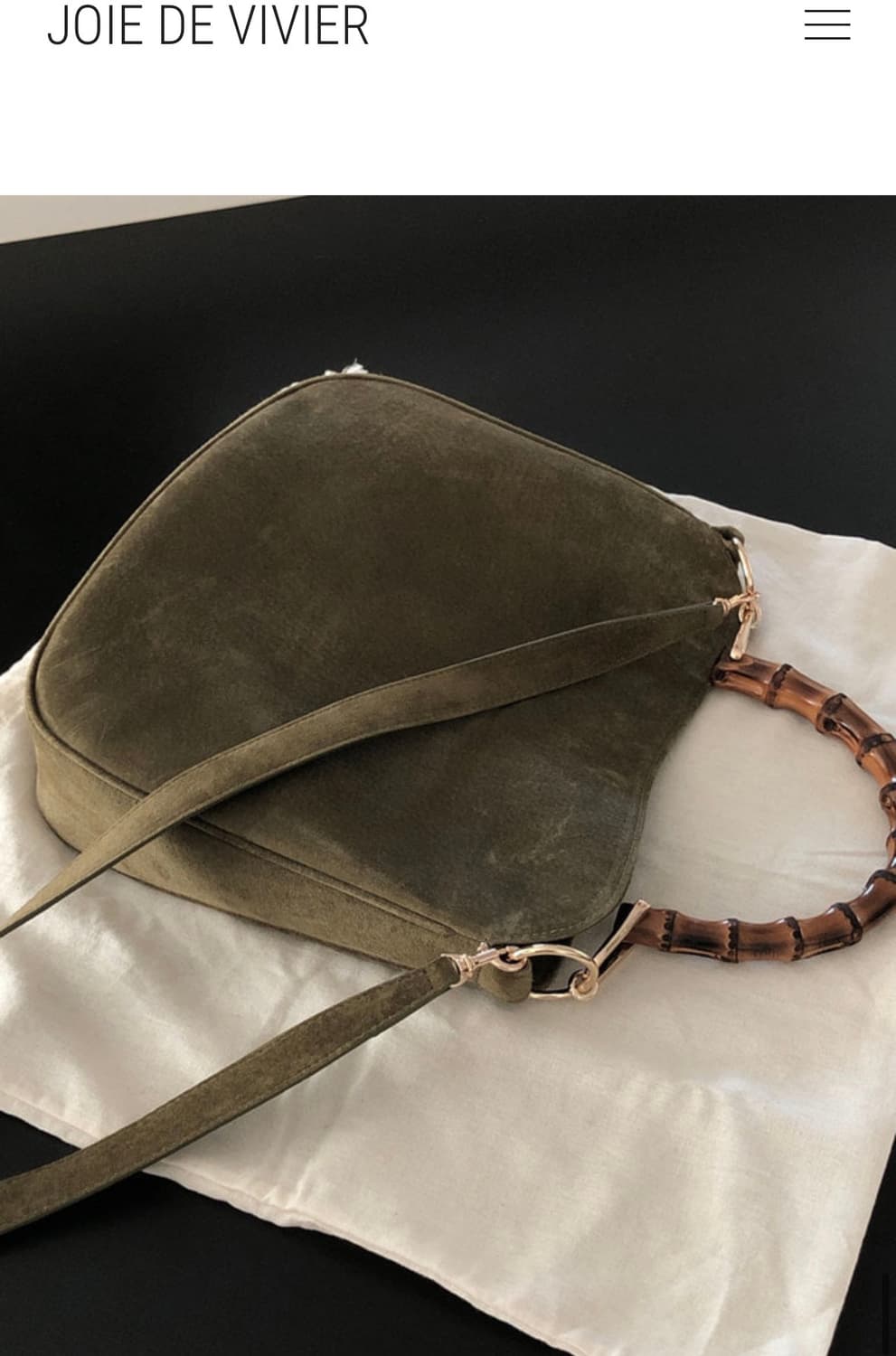 조이드비비에 스웨이드 뱀부백 (새상품) JDV. Suede bamboo  상품이미지7