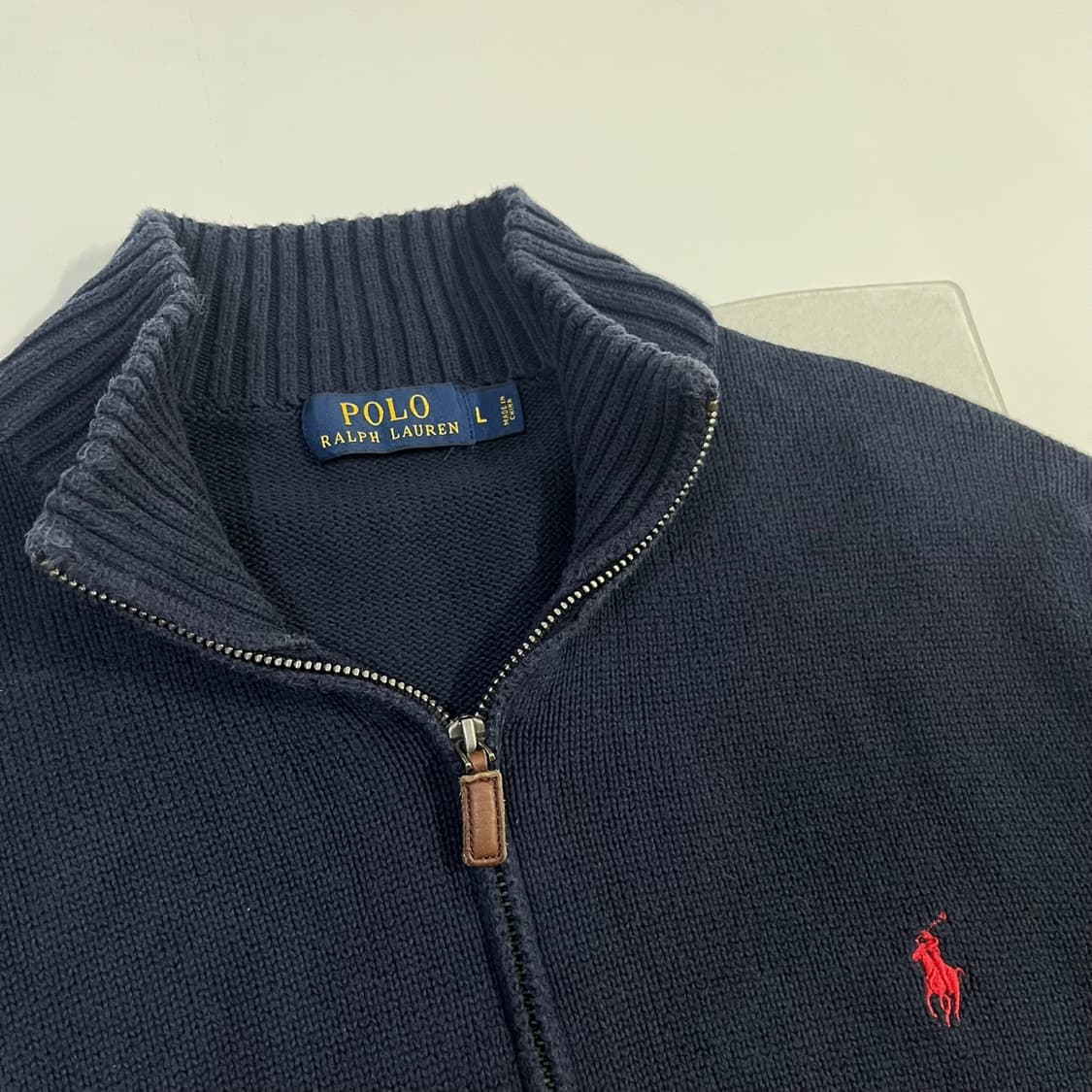95 폴로 랄프로렌 크롭 반집업 니트 상품이미지2