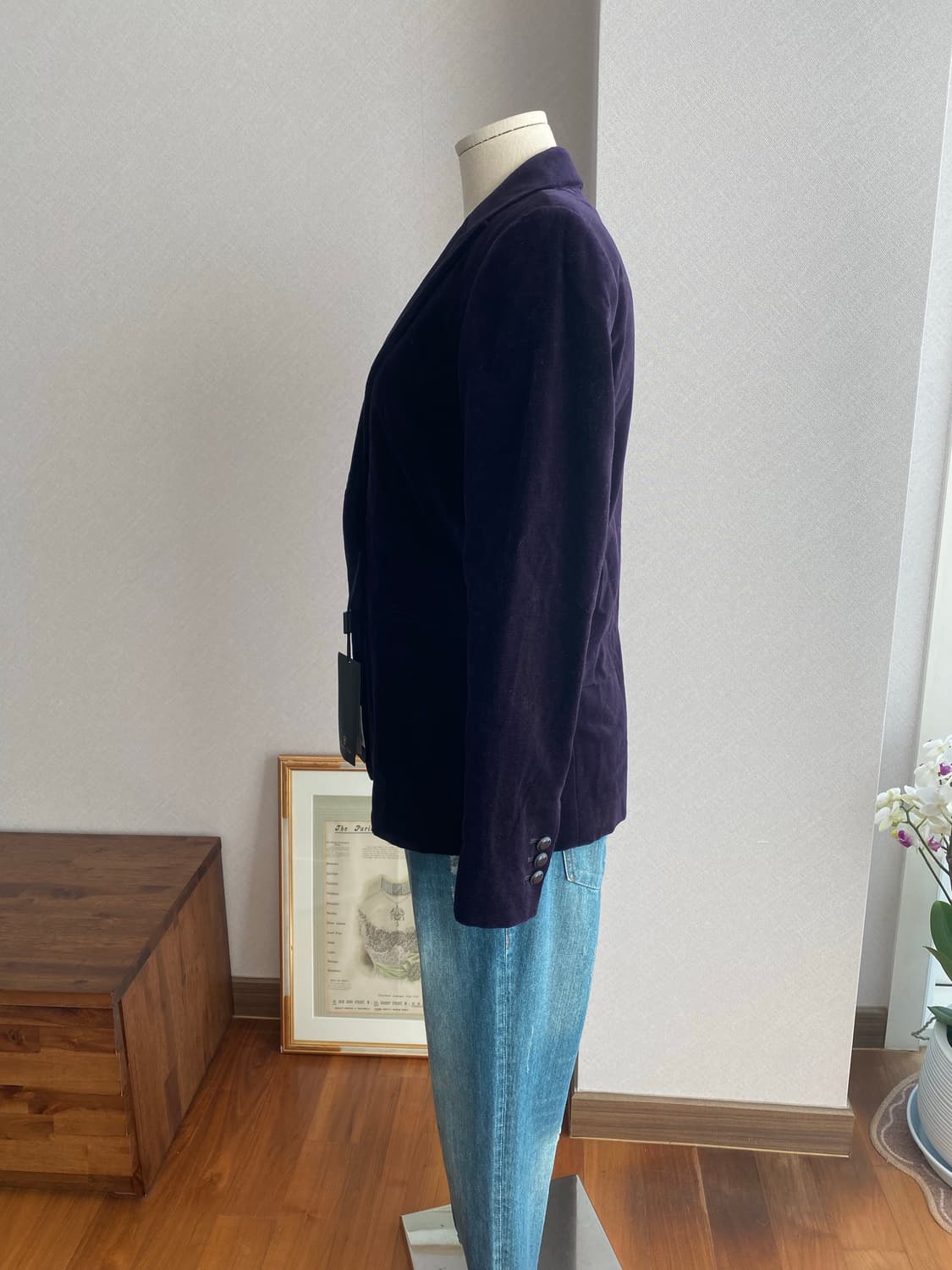 Massimo Dutti 마시모두띠 벨벳 블레이저 쟈켓(38,새제품) 상품이미지5