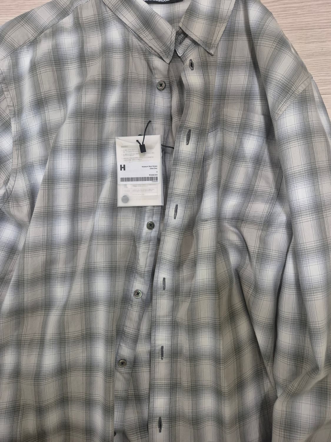 해칭룸 옴브레 셔츠 올리브 4사이즈 상품이미지1