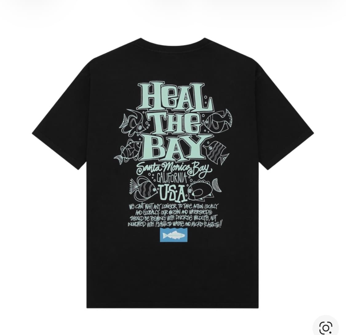 M) 스투시 힐 더 베이 오션 피그먼트 다이드 티셔츠 블랙 상품이미지1