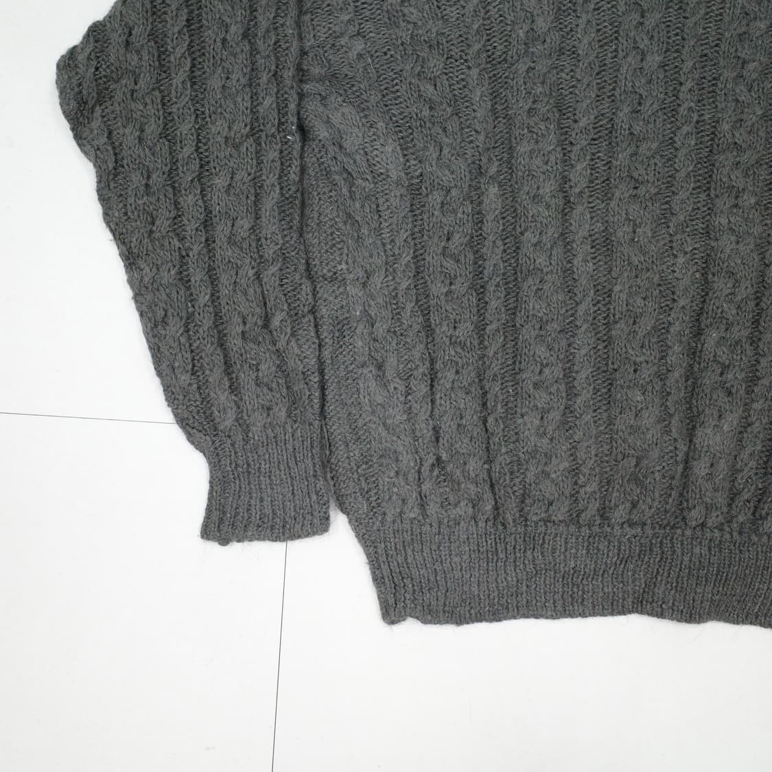 90s 팀버랜드 울 알파카 케이블 니트 XL MADE IN ITALY  상품이미지4