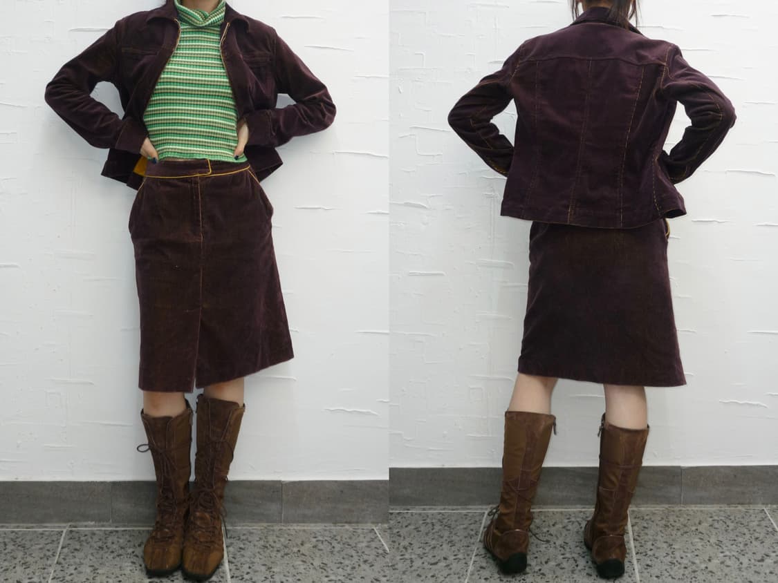 Deep plum corduroy set 상품이미지1