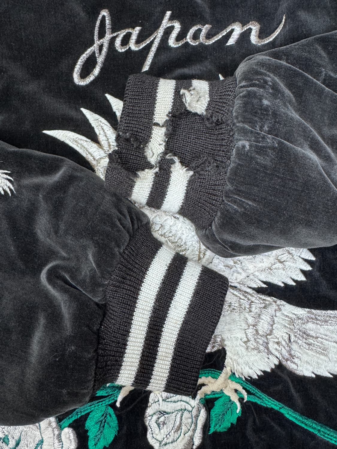 빈티지 90s YOKOSUKA JAPAN 벨벳 스카잔 M 상품이미지10