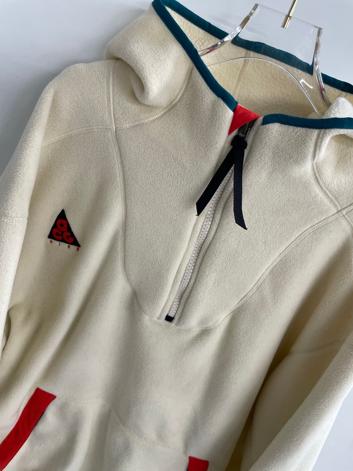 나이키 ACG 쉐르파 플리스 후드 라이트 크림 상품이미지3