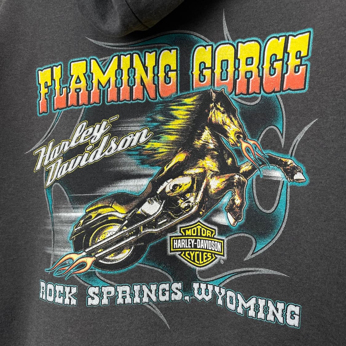 할리데이비슨 차콜그레이 빈티지 프린팅 후드집업 M 상품이미지9