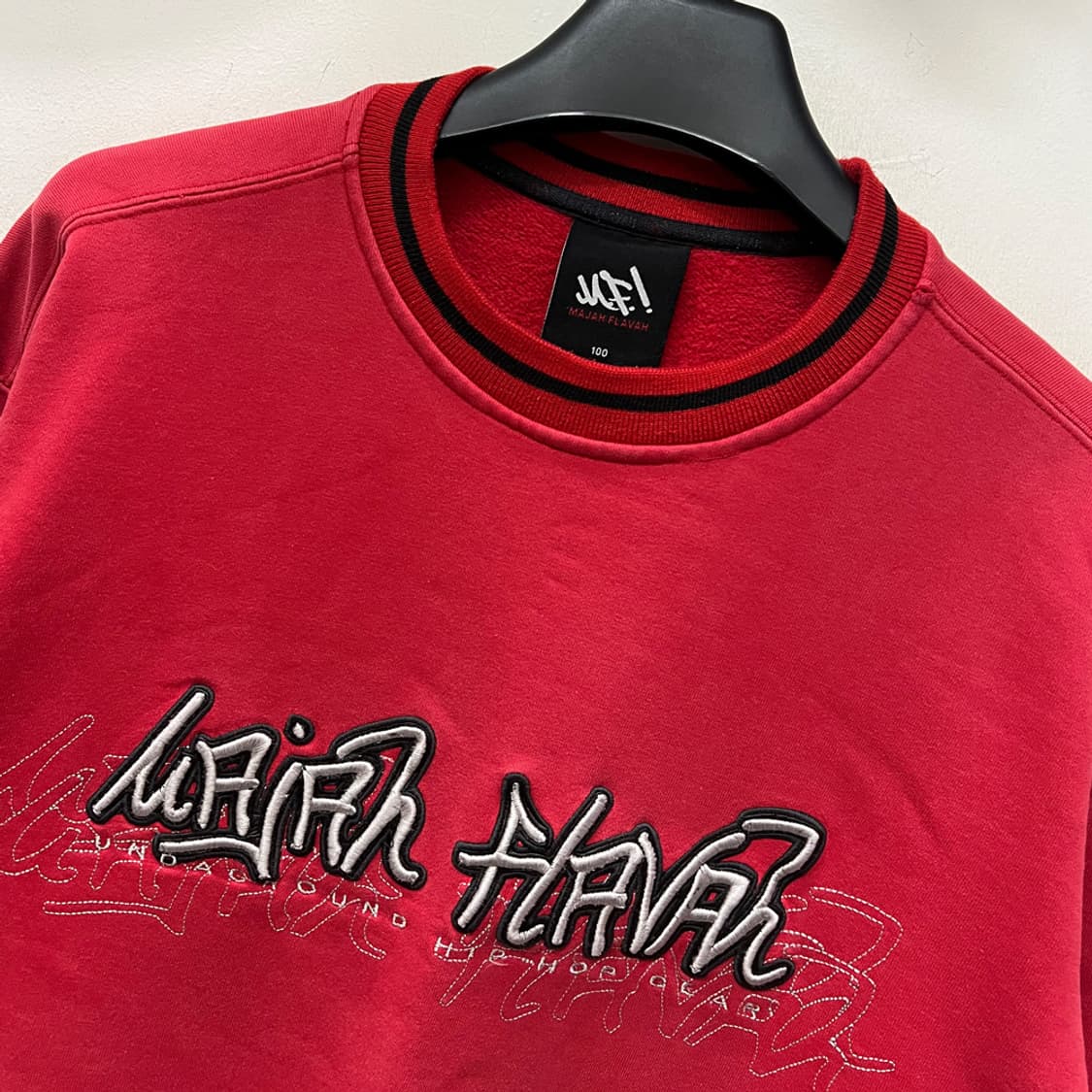 90s MF 마자플라바 자수 스펠아웃 스웻 맨투맨 100 상품이미지3