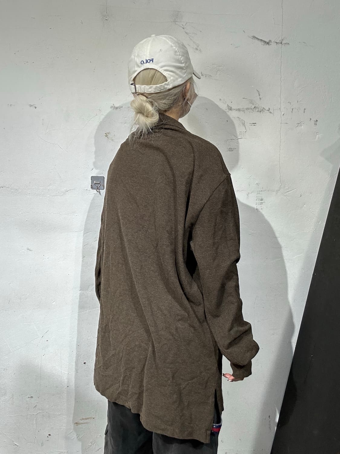 폴로 랄프 로렌 브라운 오버핏 카라 긴팔티 L 상품이미지3