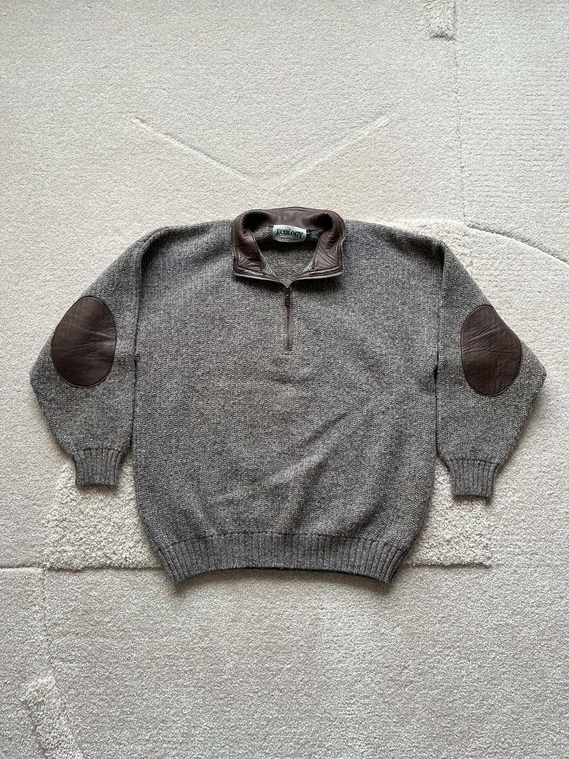 The Ecology 뉴질랜드 울 레더 하프집업 (105) 상품이미지2