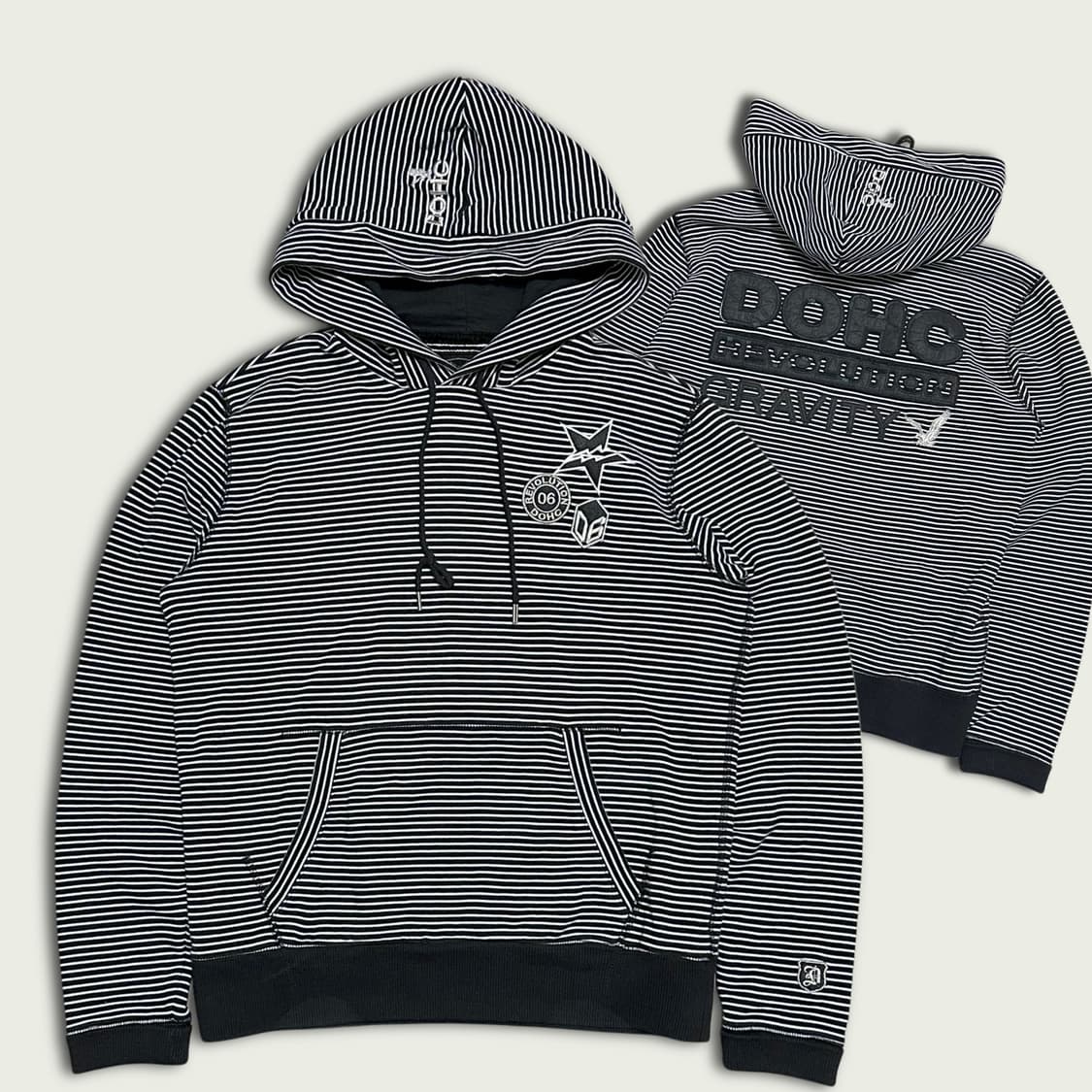 Dohc 스트라이프 후드티 상품이미지1