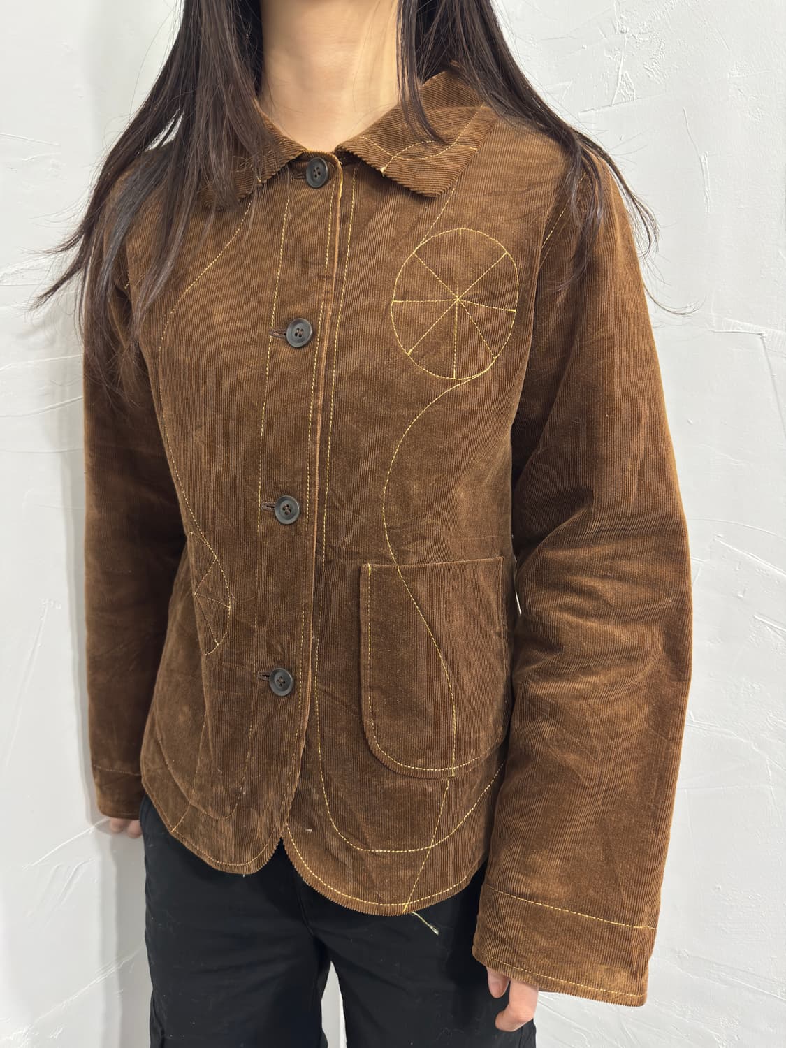 peep design corduroy jacket 상품이미지2