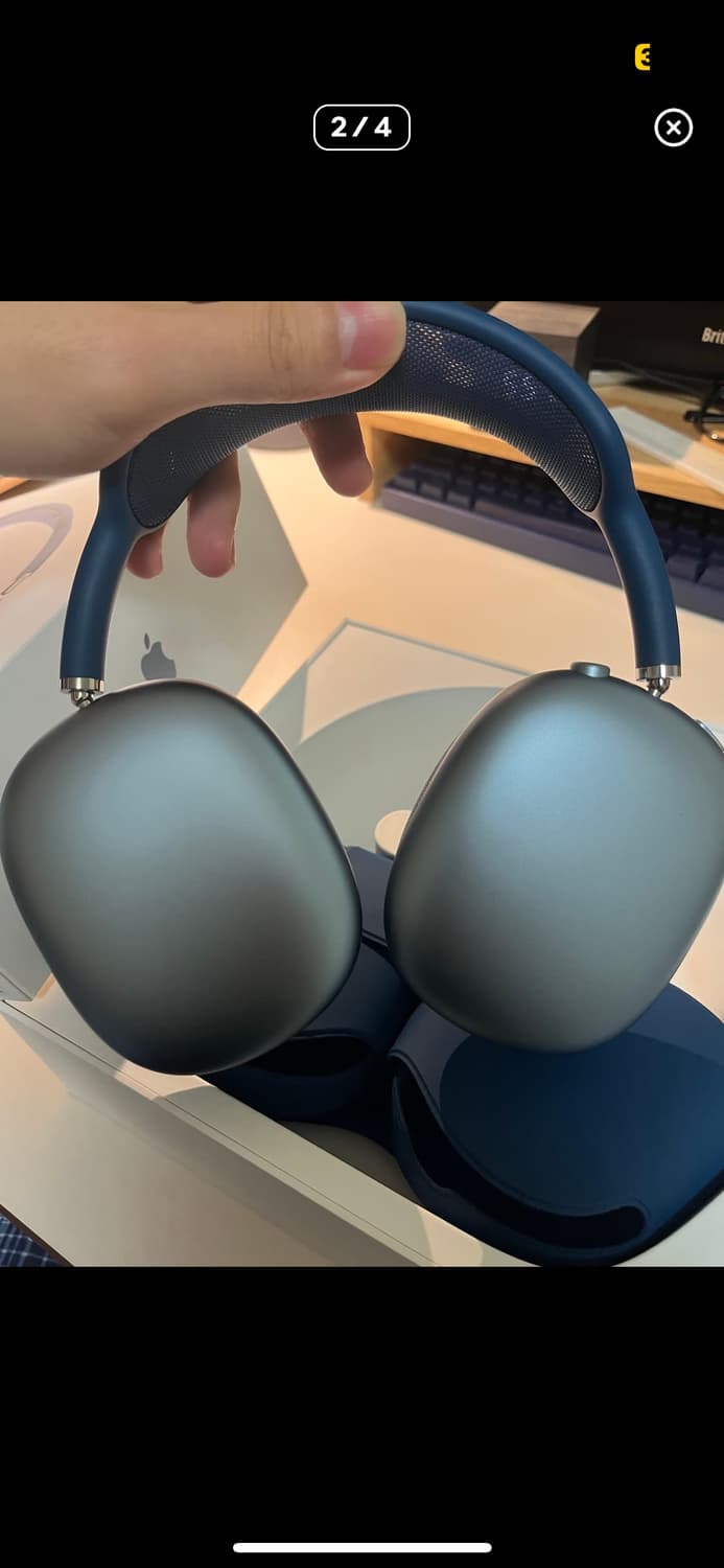 에어팟 맥스 스카이블루 크림판 상품이미지1