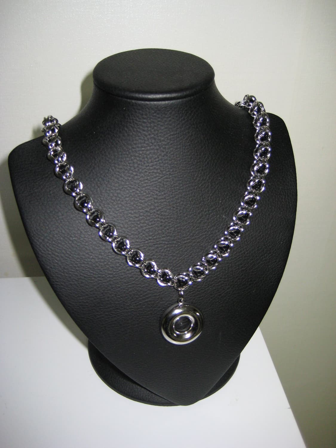 빅 오링 블랙오닉스볼 체인 목걸이 상품이미지4