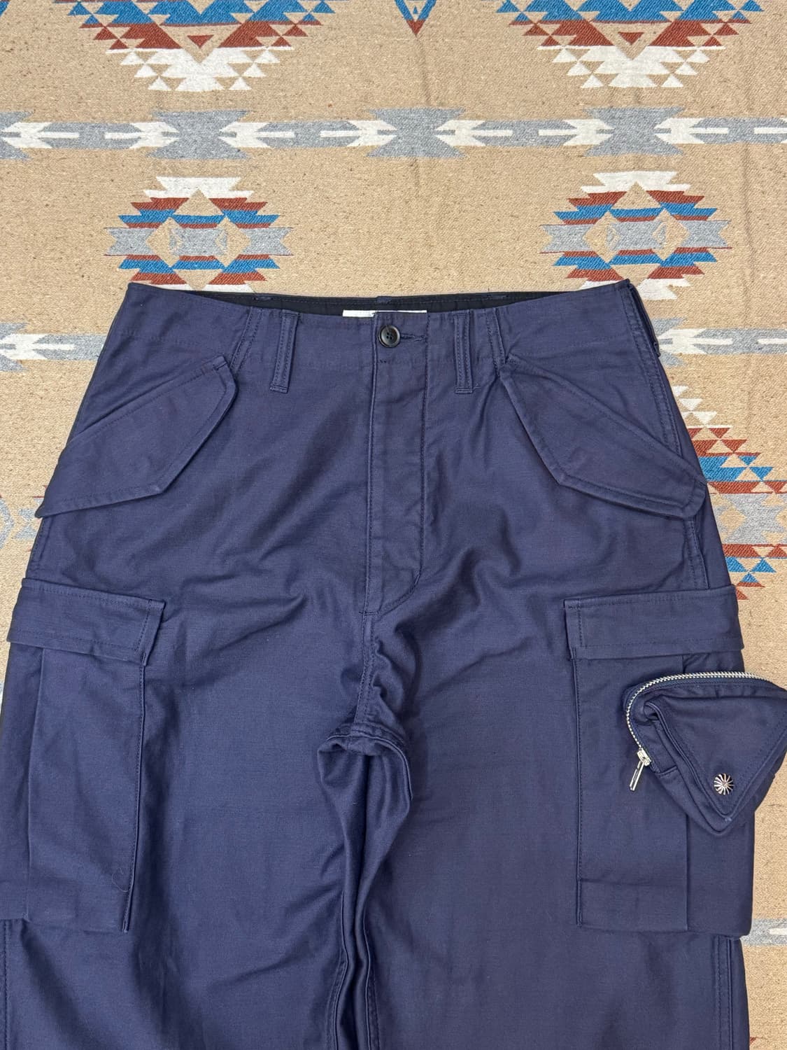 [46][M] 토가 비릴리스 코튼 카고 팬츠 네이비 상품이미지2