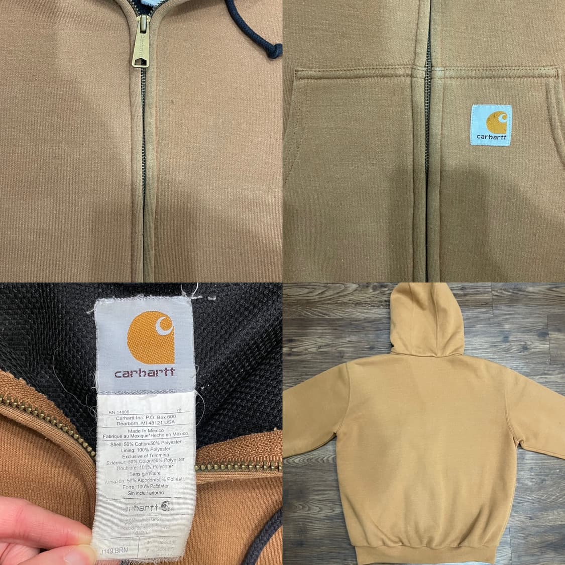 칼하트 J149 후드집업 칸예 상품이미지8