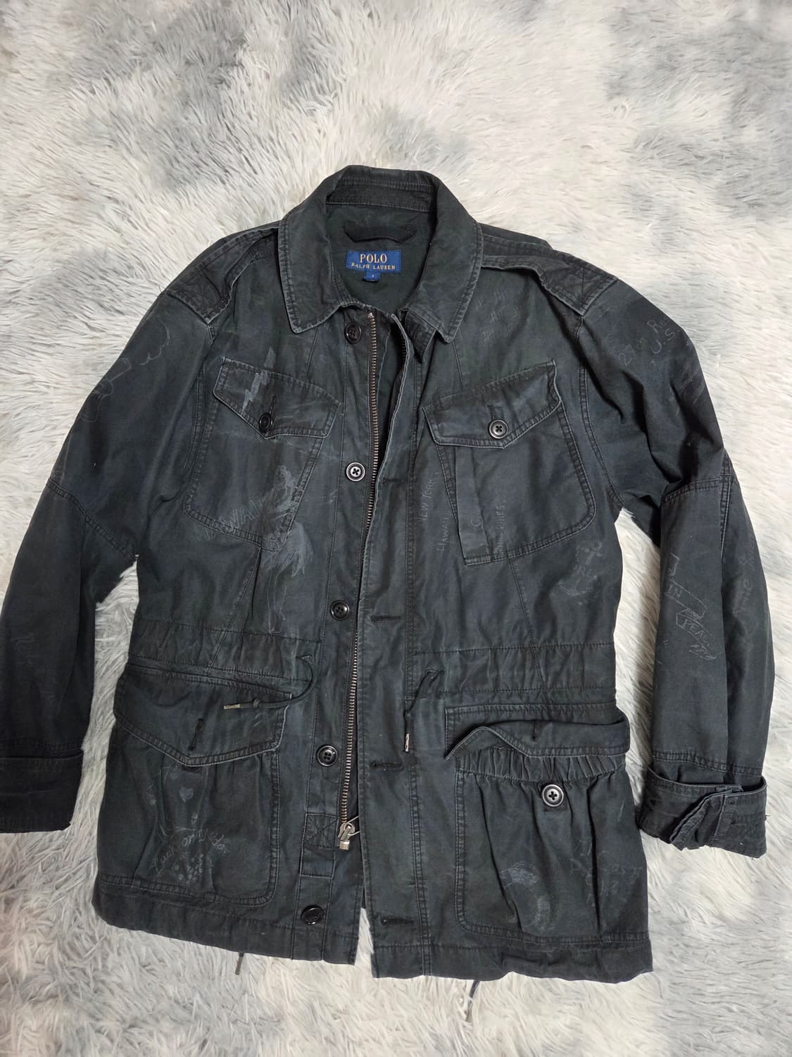 폴로 밀리터리 드로잉 야상 M-51 자켓 네이비 상품이미지3