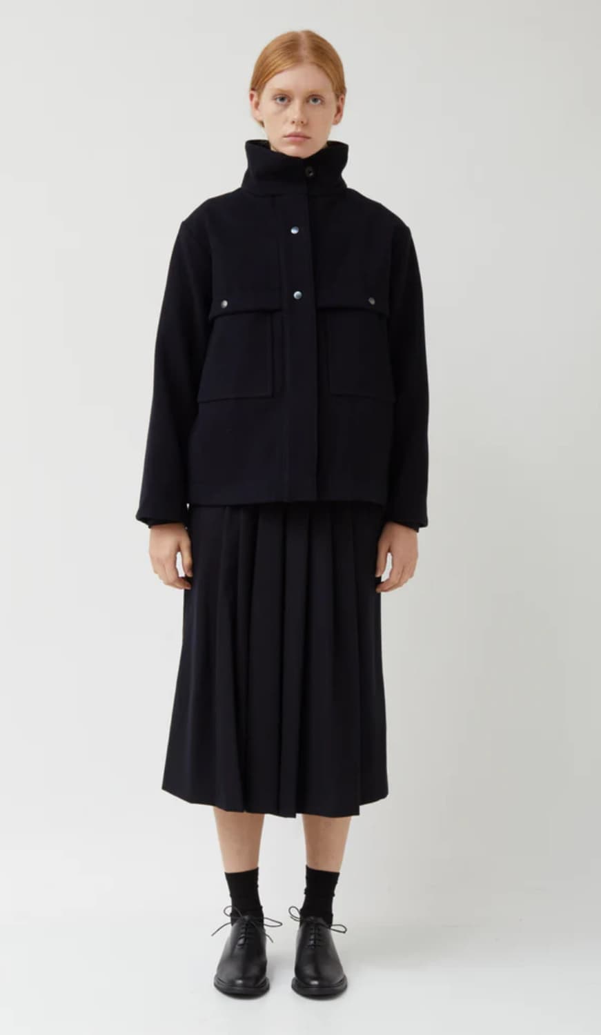 마가렛호웰 여성 하이 카라 맬튼 숏 코트 상품이미지3