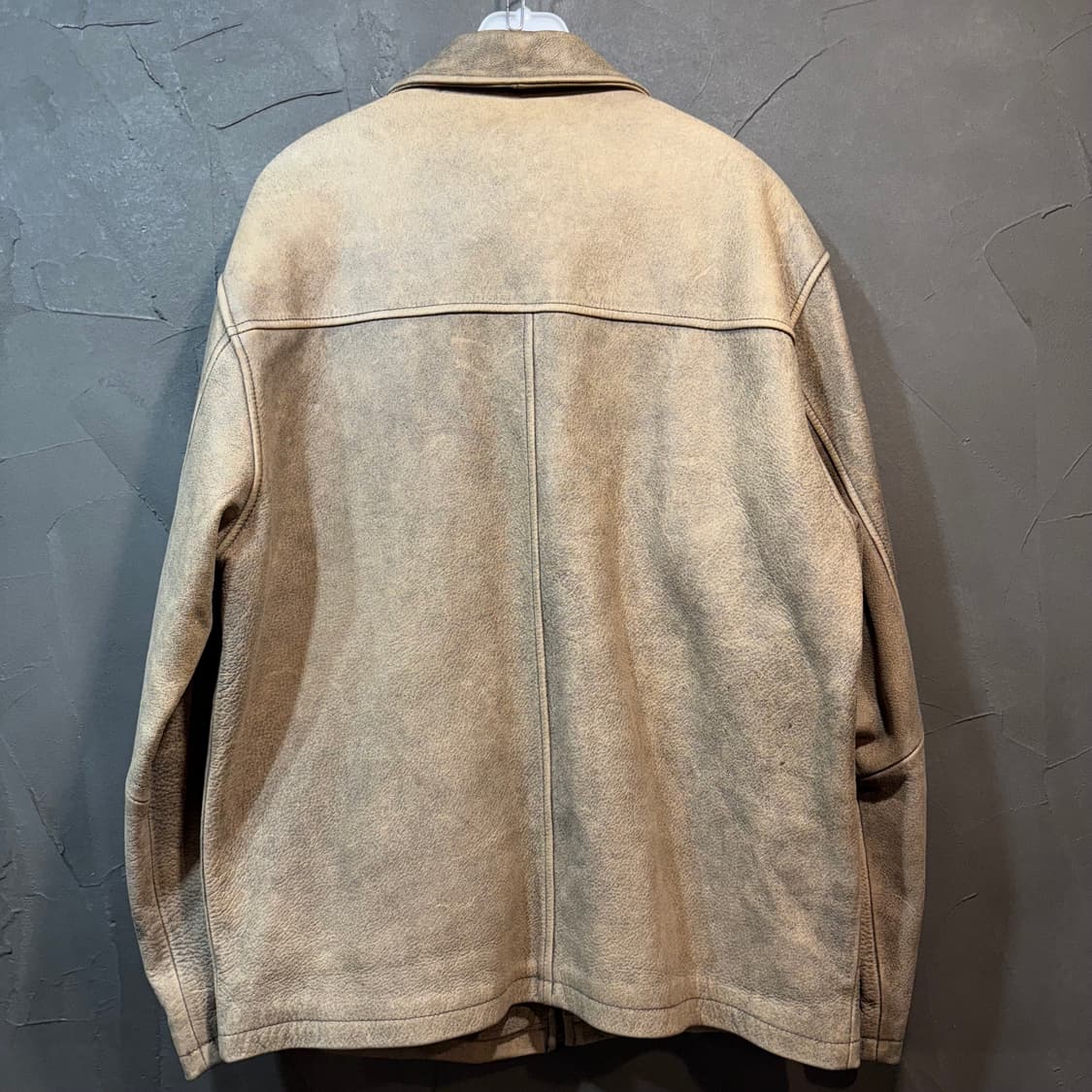 [M] GUESS 게스 빈티지 워싱 가죽 자켓 상품이미지4