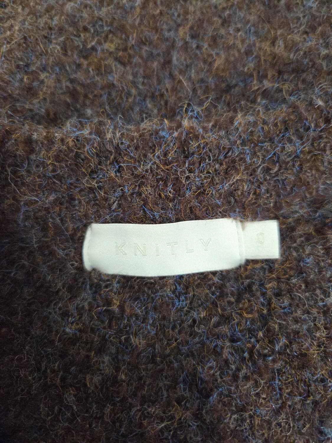 KNITLY 니틀리 울 혼방 부클 반팔 니트 상품이미지7