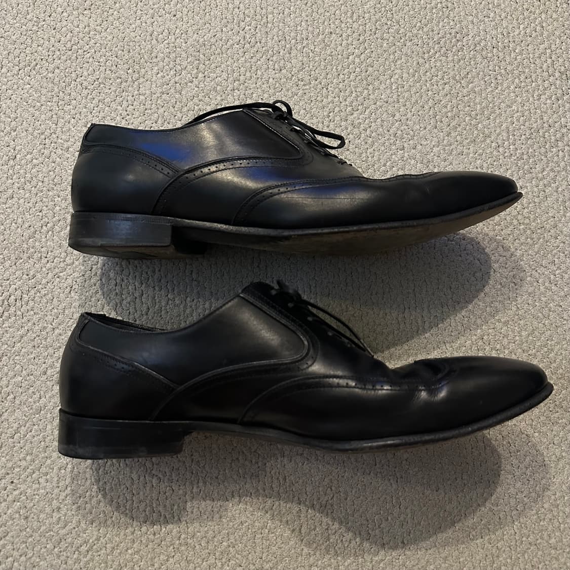 페라가모 Ferragamo 클래식 윙팁 더비 레더 슈즈 상품이미지9