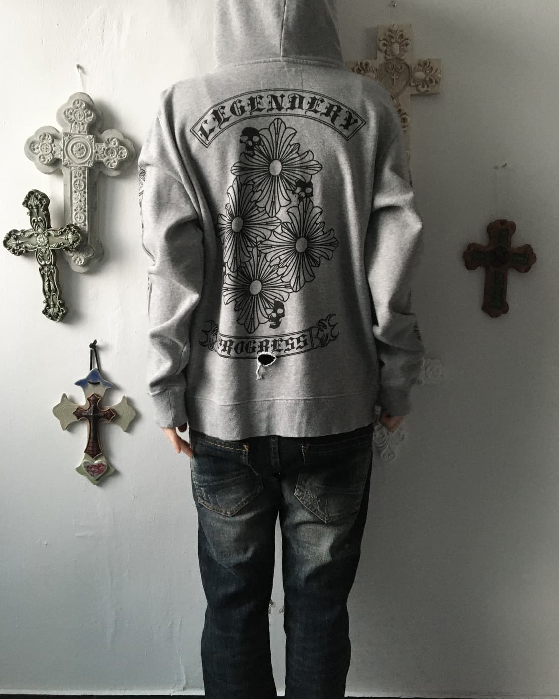 Printing point hood zip up 상품이미지1