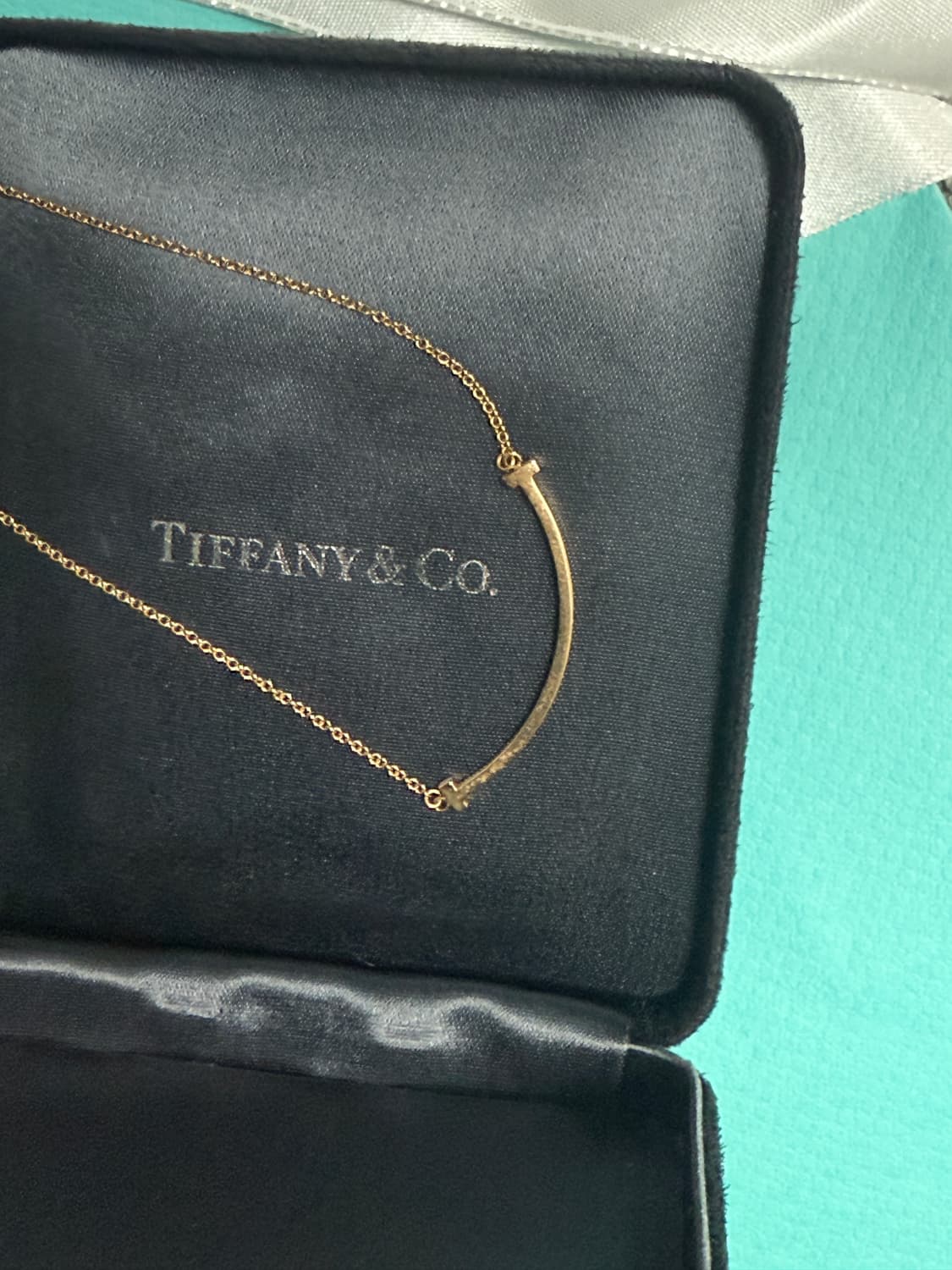 (급처) 티파니앤코 스마일 펜던트 목걸이 로즈골드 18k 정품 상품이미지4