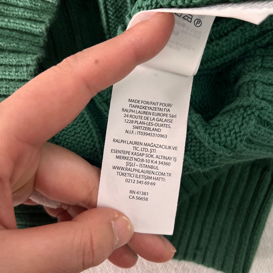 W 95 폴로랄프로렌 코튼 꽈배기 니트 상품이미지6