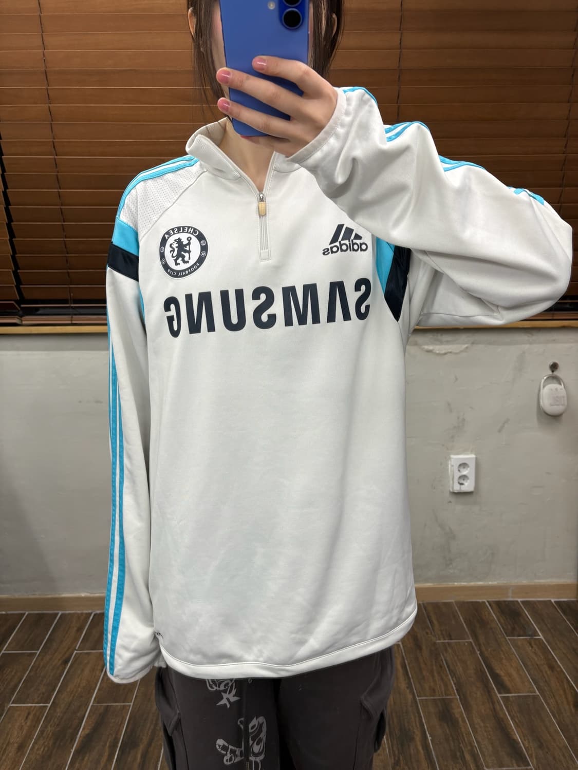 아디다스 14 15 첼시 반집업 트레이닝탑 유니폼 져지 상품이미지2