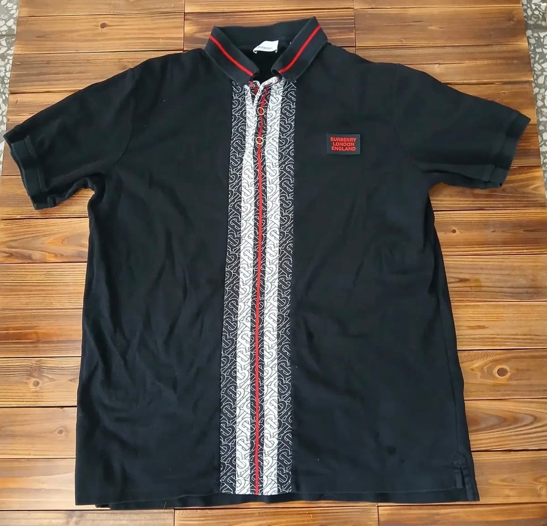 [105]버버리 모노그램 런던 잉글랜드 로고 반팔 카라티셔츠 상품이미지1