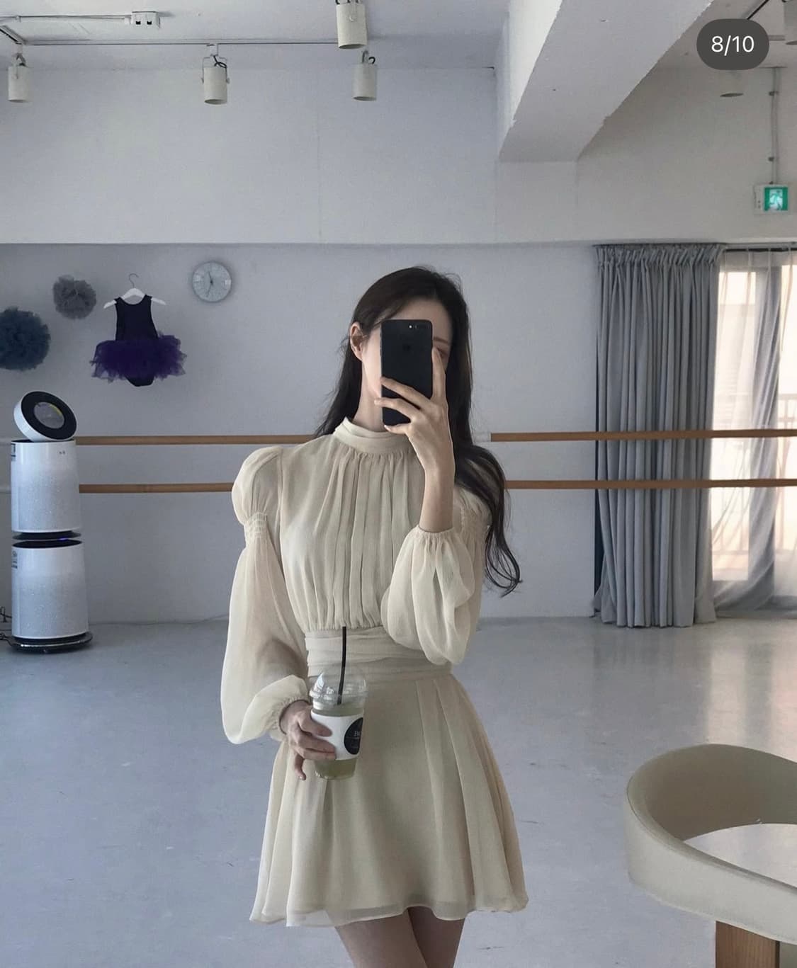 라벨르블랑 플루 셔링 투피스 블라우스 + 스커트 세트 원피스 상품이미지2