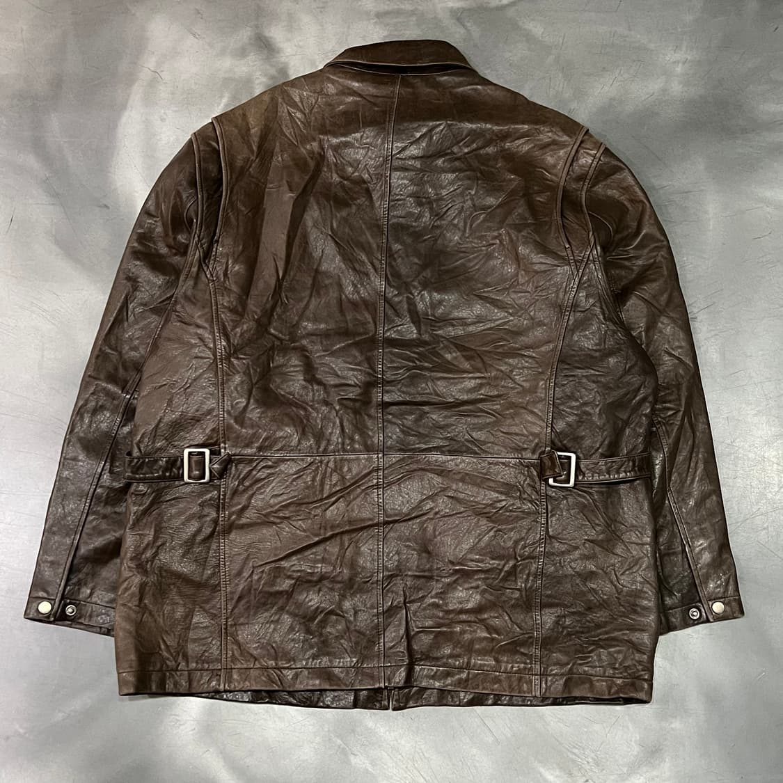  조스에이뱅크 레더 카라 자켓 y15014 상품이미지2