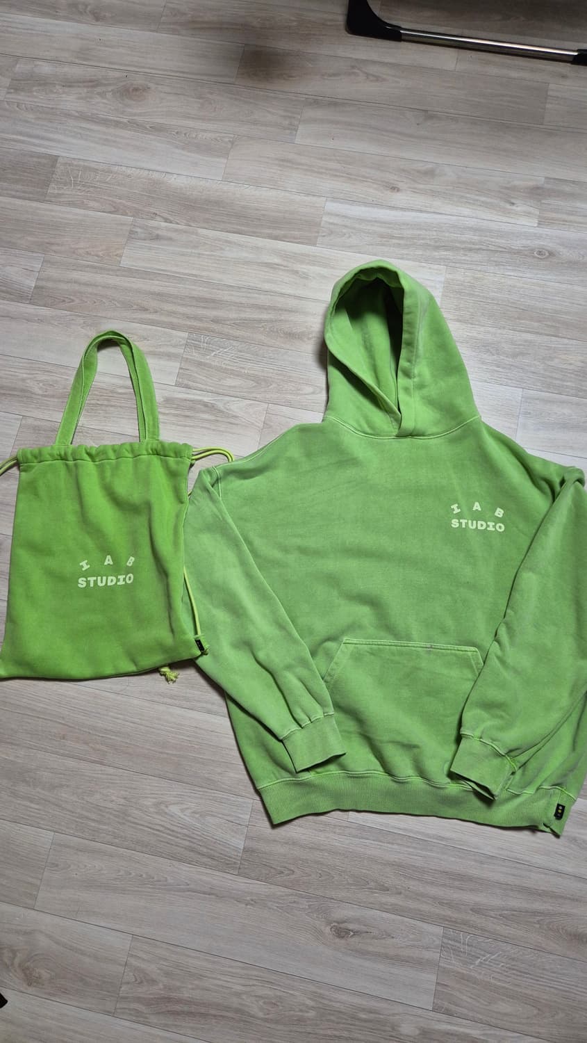 아이앱 스튜디오 피그먼트 후드티 애플민트 상품이미지1