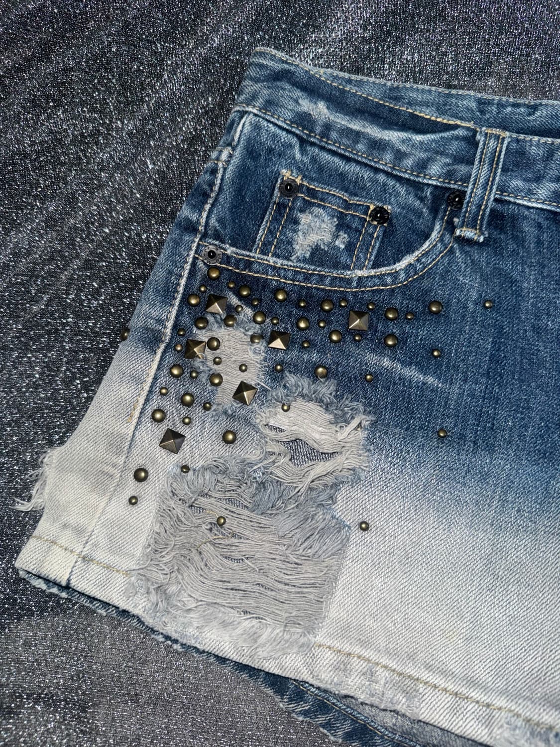 Y2k Faded denim shorts 상품이미지5